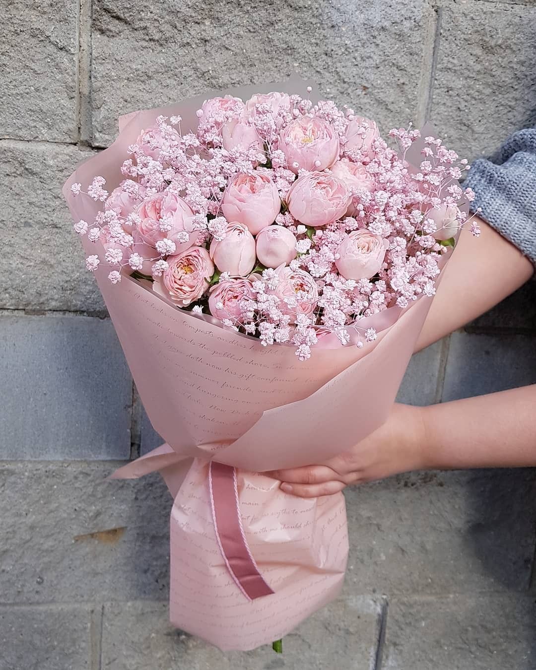 Букет Роза и Гипсофила